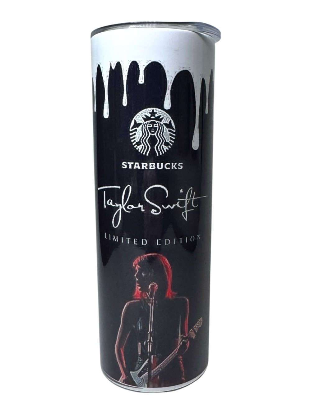 Starbucks Taylor Swift limited edition coffee skinny 20 oz tumbler metal drip